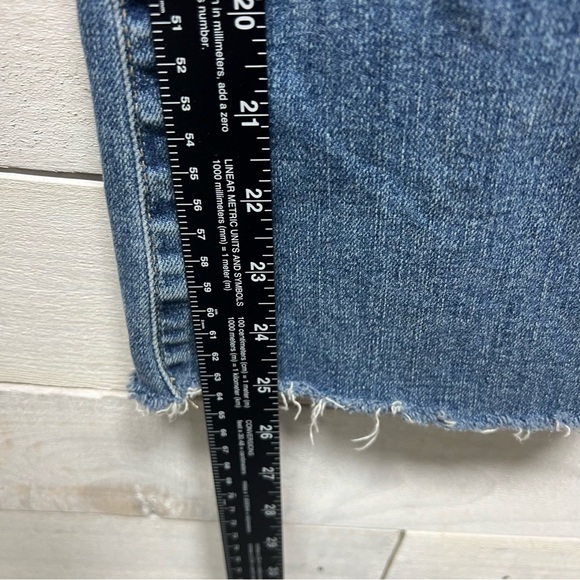 Frame‎ Le Crop Mini Boot Fray Hem Jeans Size 27 Blue Denim Medium Wash - Picture 13 of 13